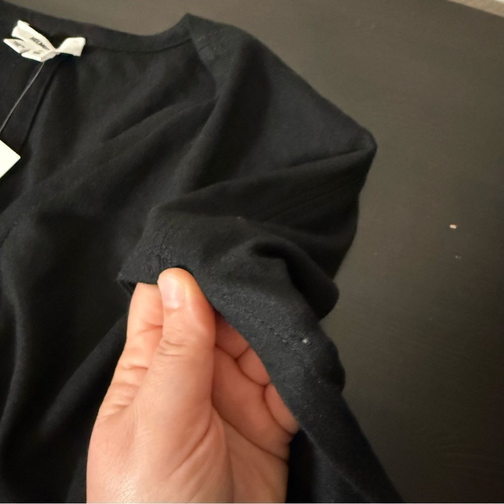 Helmut Lang Sonar Dress Sz XS Petite Black Wool V Neck Minimalist Event Feminine - Picture 7 of 13